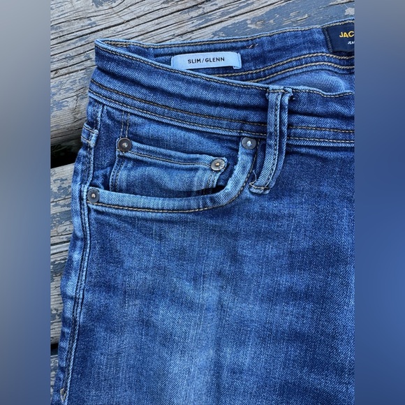 Jack & Jones Blue Slim Fit Jeans - Picture 9 of 16